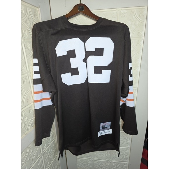 Mitchell & Ness Other - Mitchell & Ness Jim Brown Cleveland Browns 1965 Throwback Jersey 32 Mens 48 XL